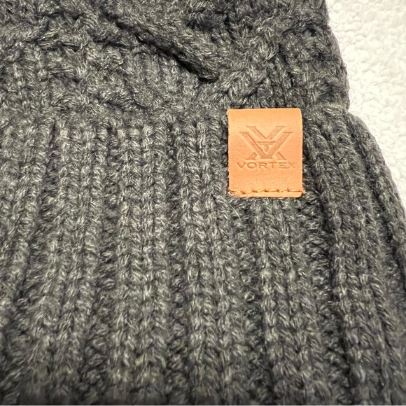 Vortex - Dark Gray - Pom knit Beanie - NWT - Picture 2 of 7